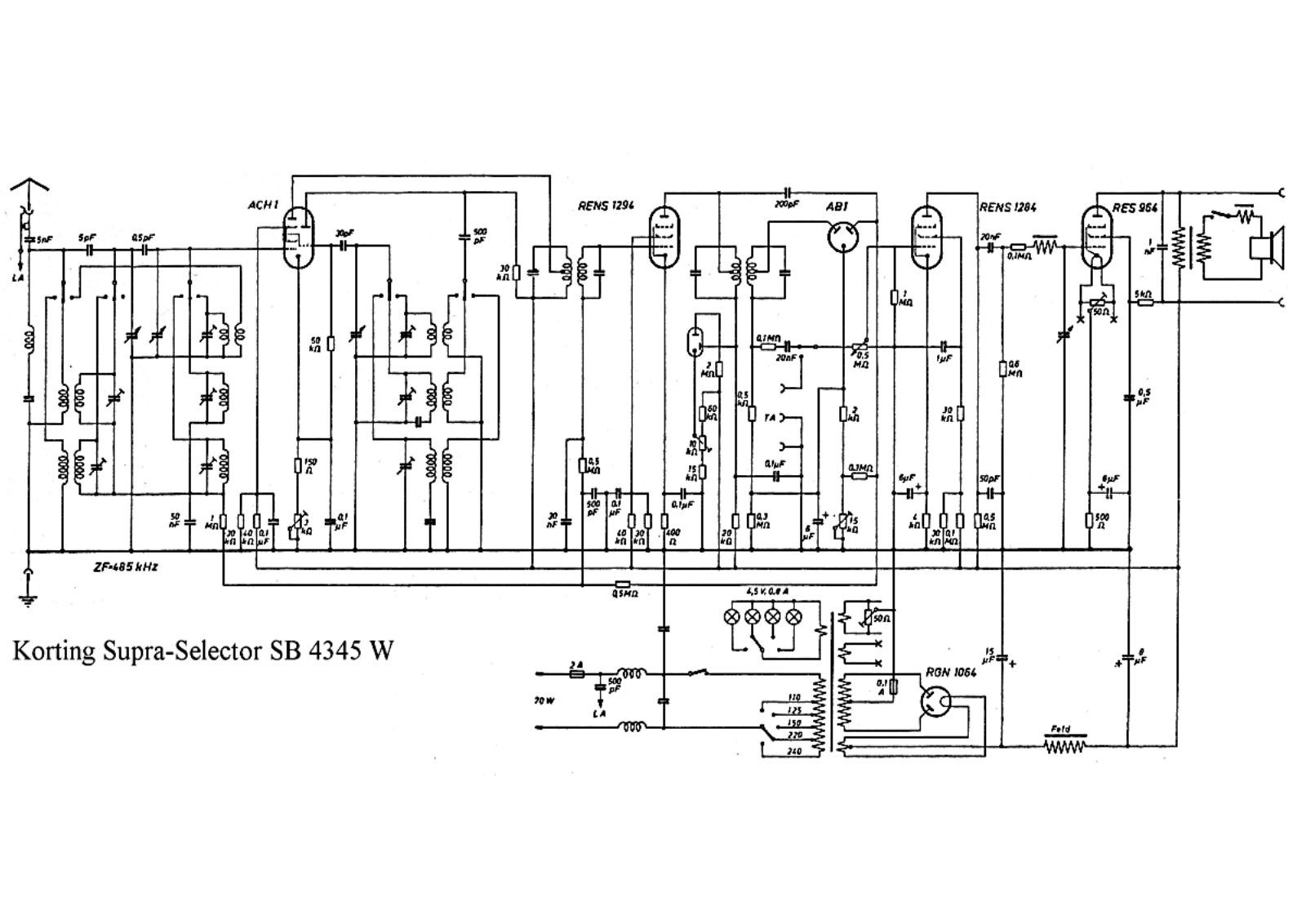 Körting SB-4345-W-Supra-Selector Schematic