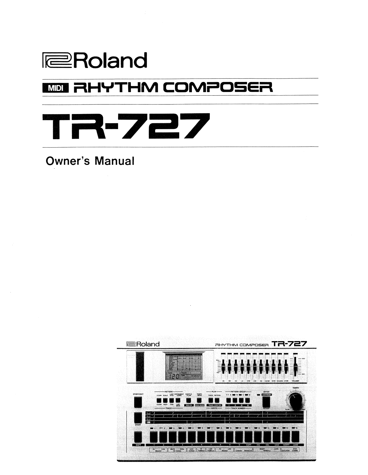 Roland Corporation TR-727 Owner's Manual