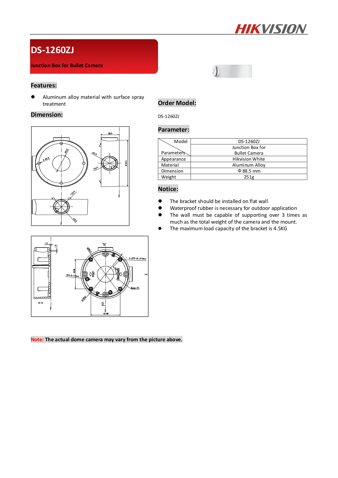 Hikvision DS-1260ZJ User Manual