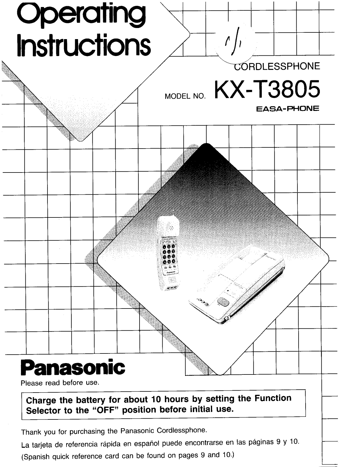 Panasonic kx-t3805 Operation Manual