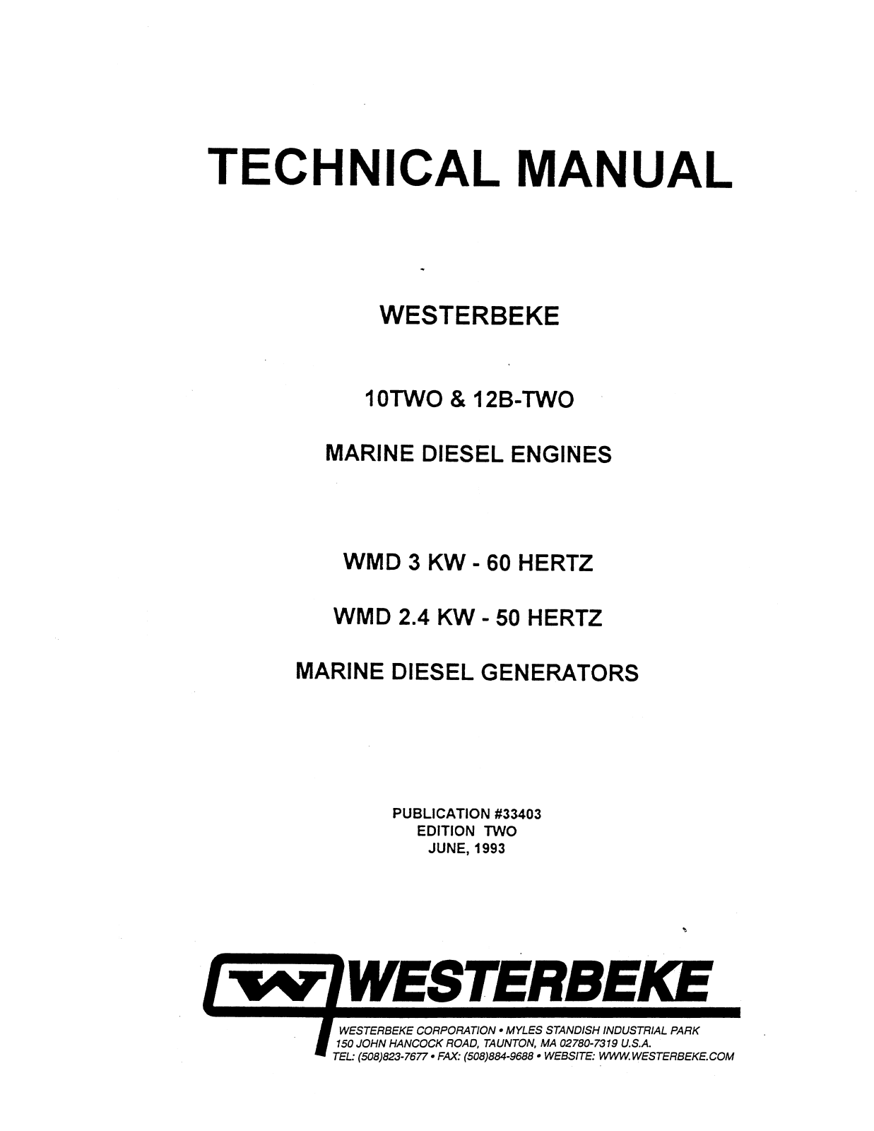 Westerbeke 128-TWO Technical Manual - ManualMachine.com