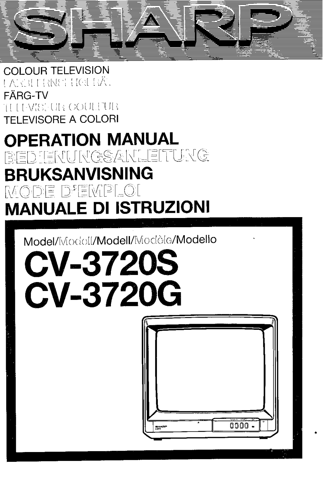 Sharp CV-3720S, CV-3720G User Manual