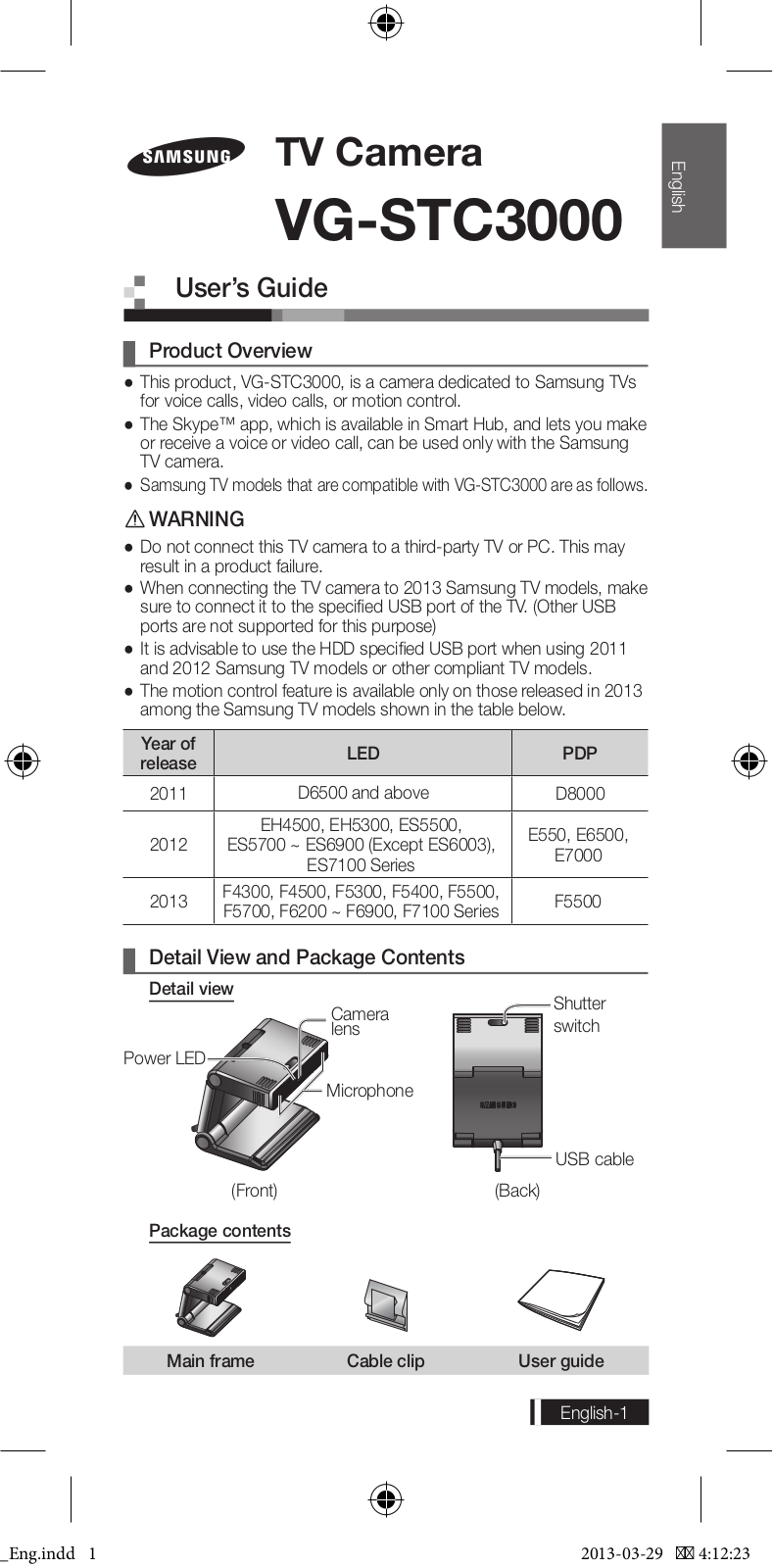 Samsung VGSTC3000 User Manual