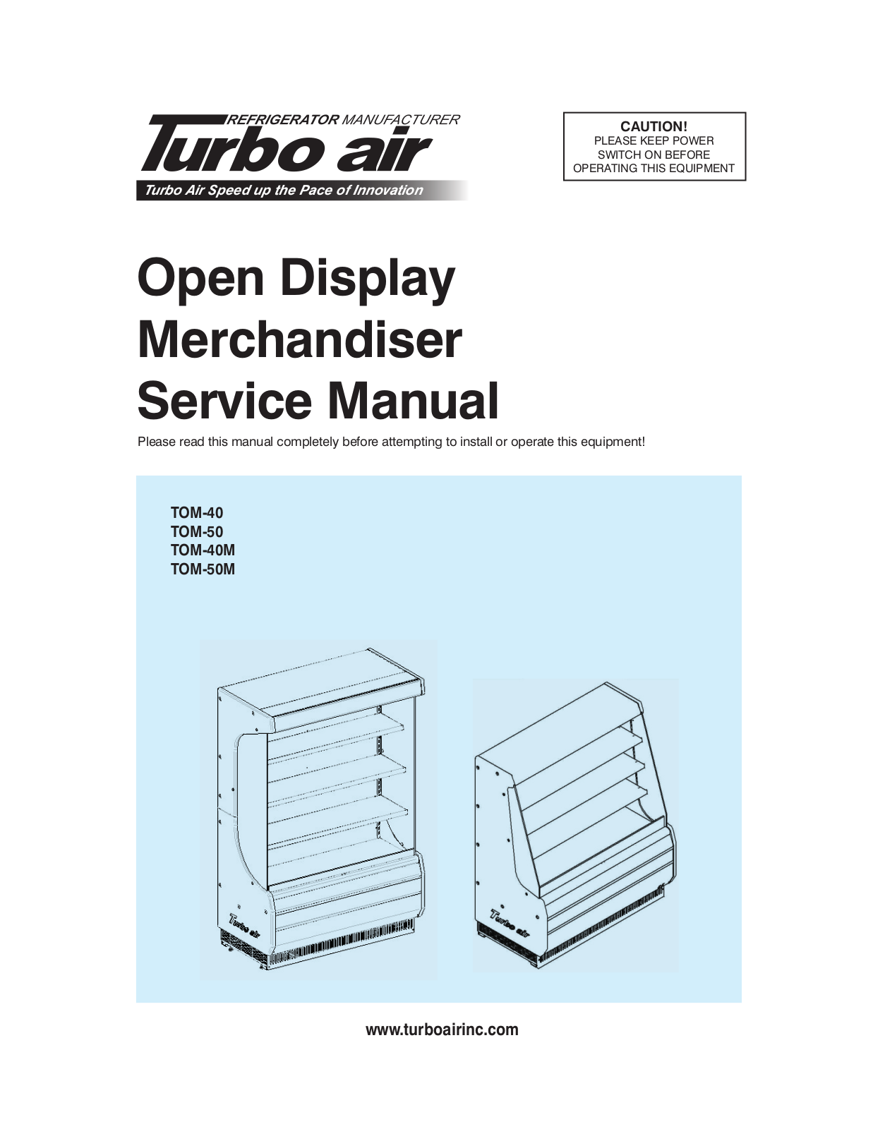 Turbo Air TOM-40 Service Manual