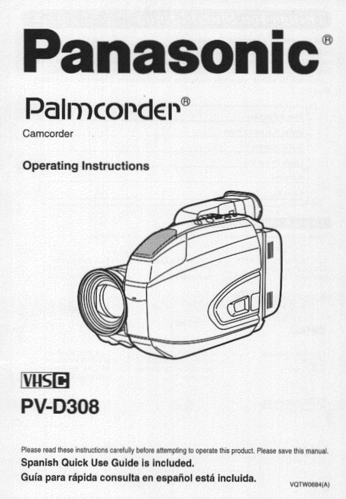 Panasonic PV-D308 Operating Instruction