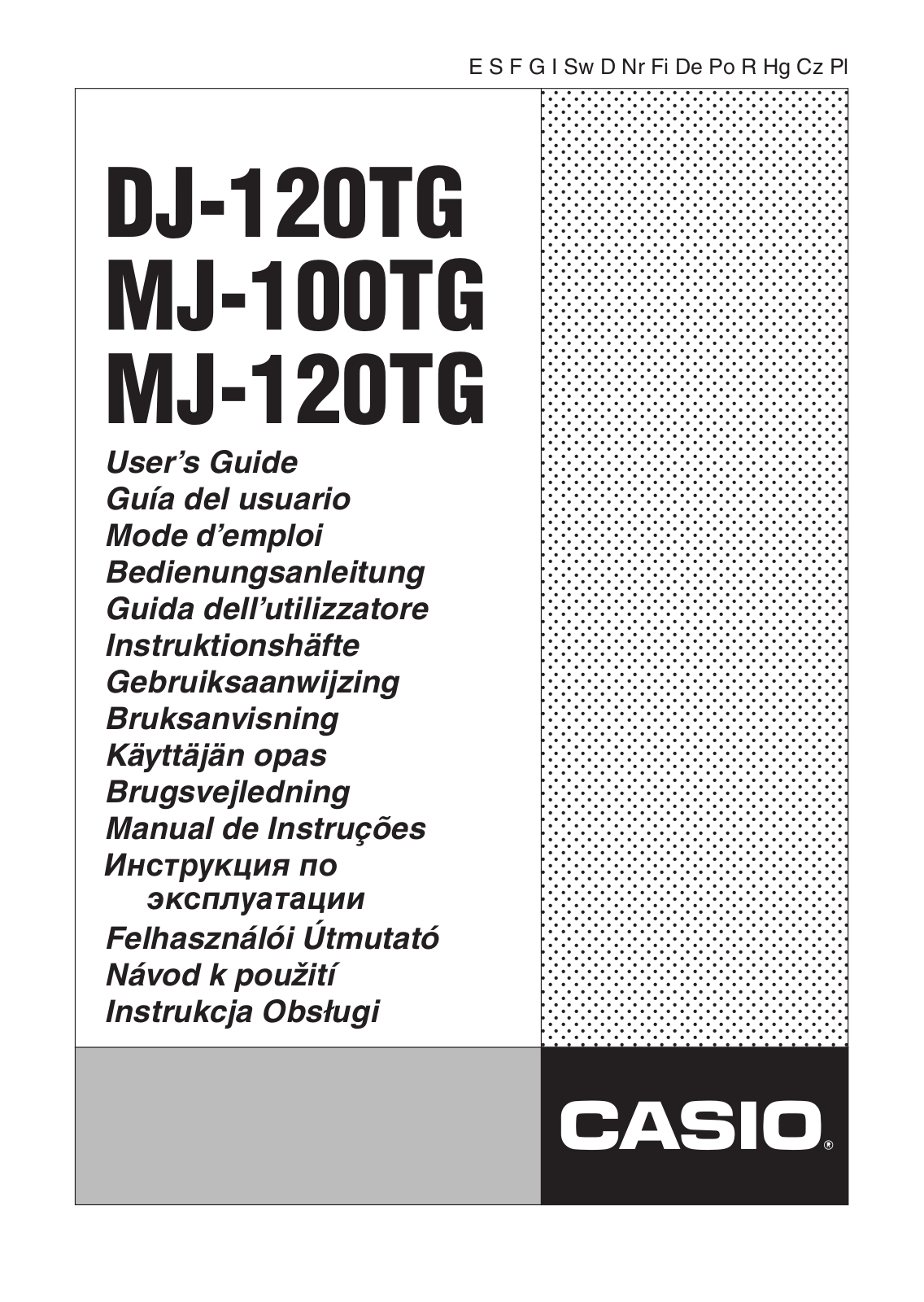 Casio MJ-120TG User Manual