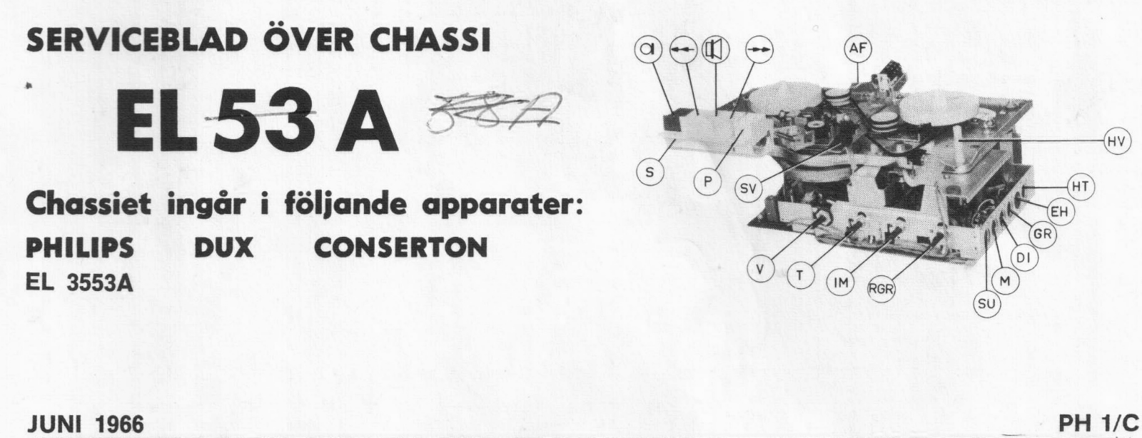 Philips EL53a Schematic