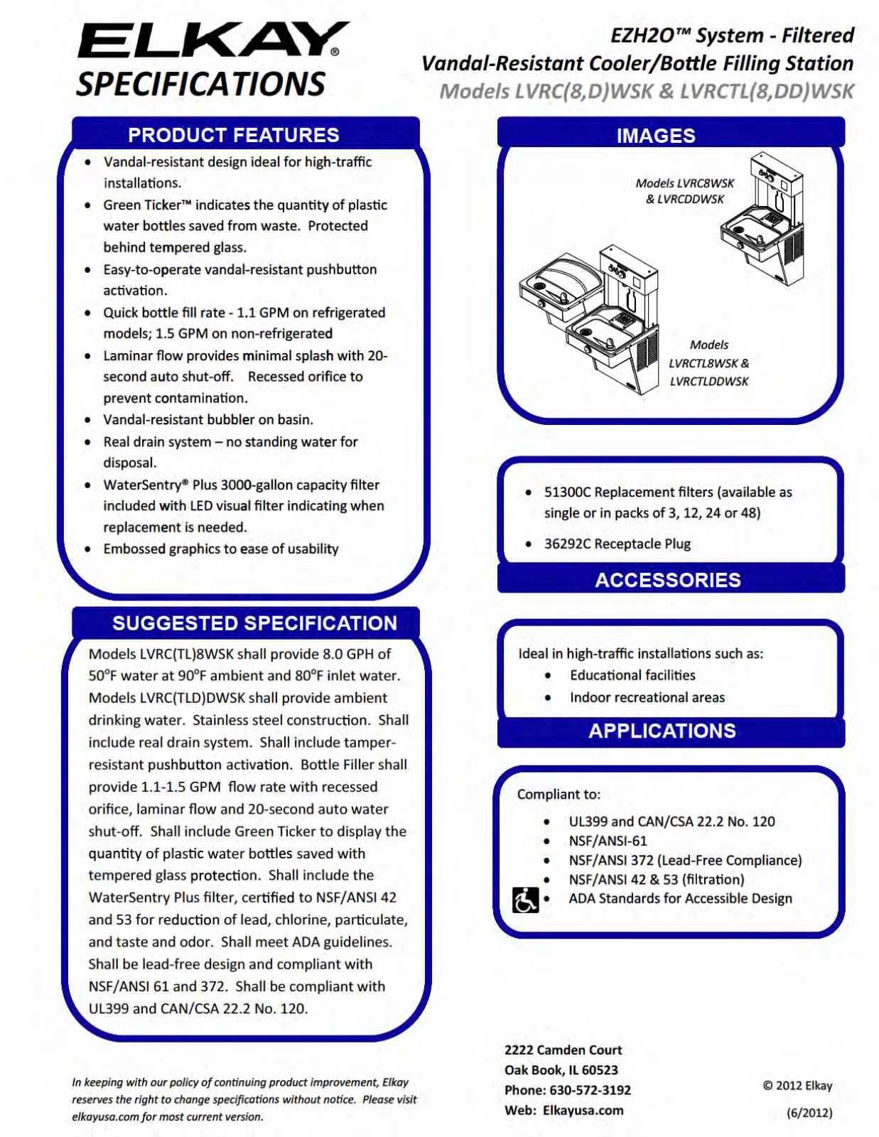 Elkay LVRCDWSK User Manual