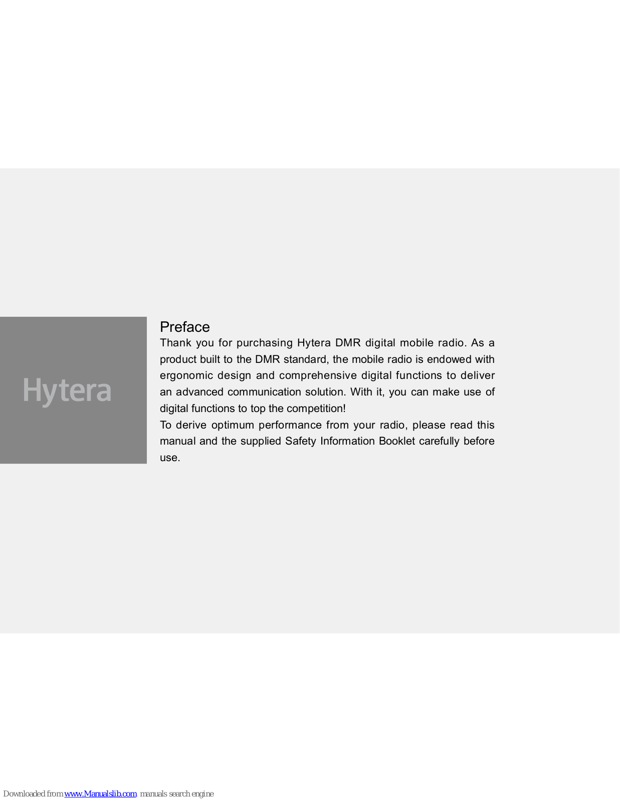 Hytera MD782, MD785, MD786, MD788, MD782G Installation Manual