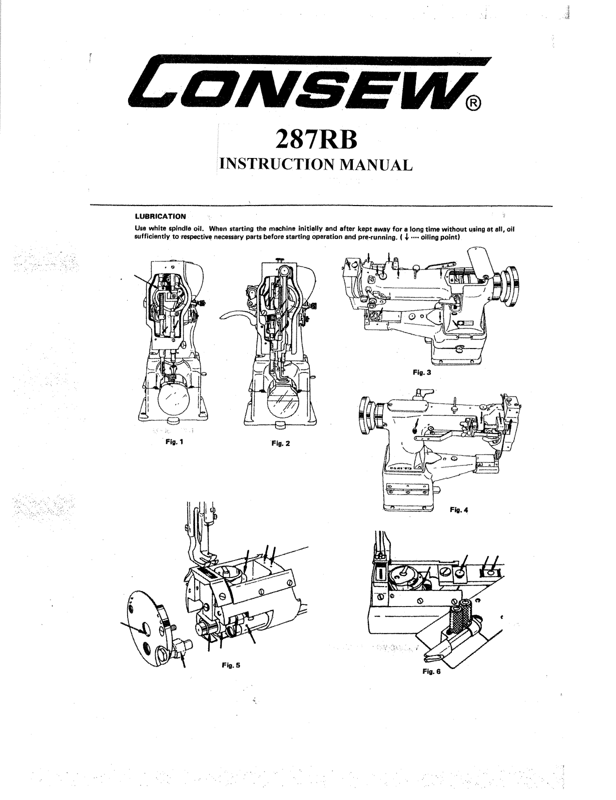 Consew 287RB Instruction Manual