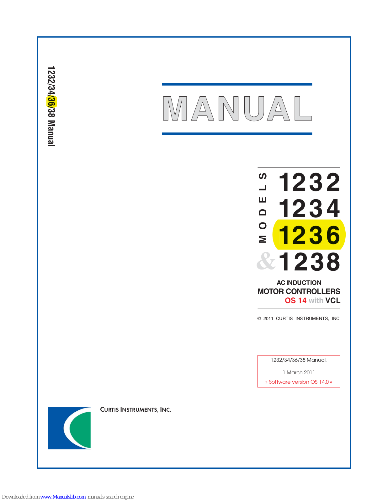 Curtis Instruments 1232, 1234, 1238, 1236 User Manual