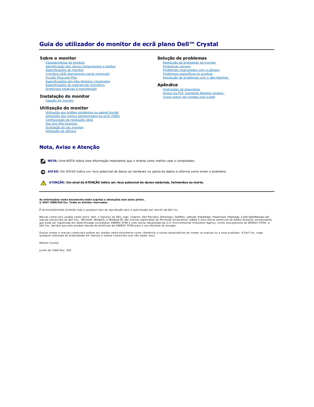 Dell Crystal Monitor User Manual