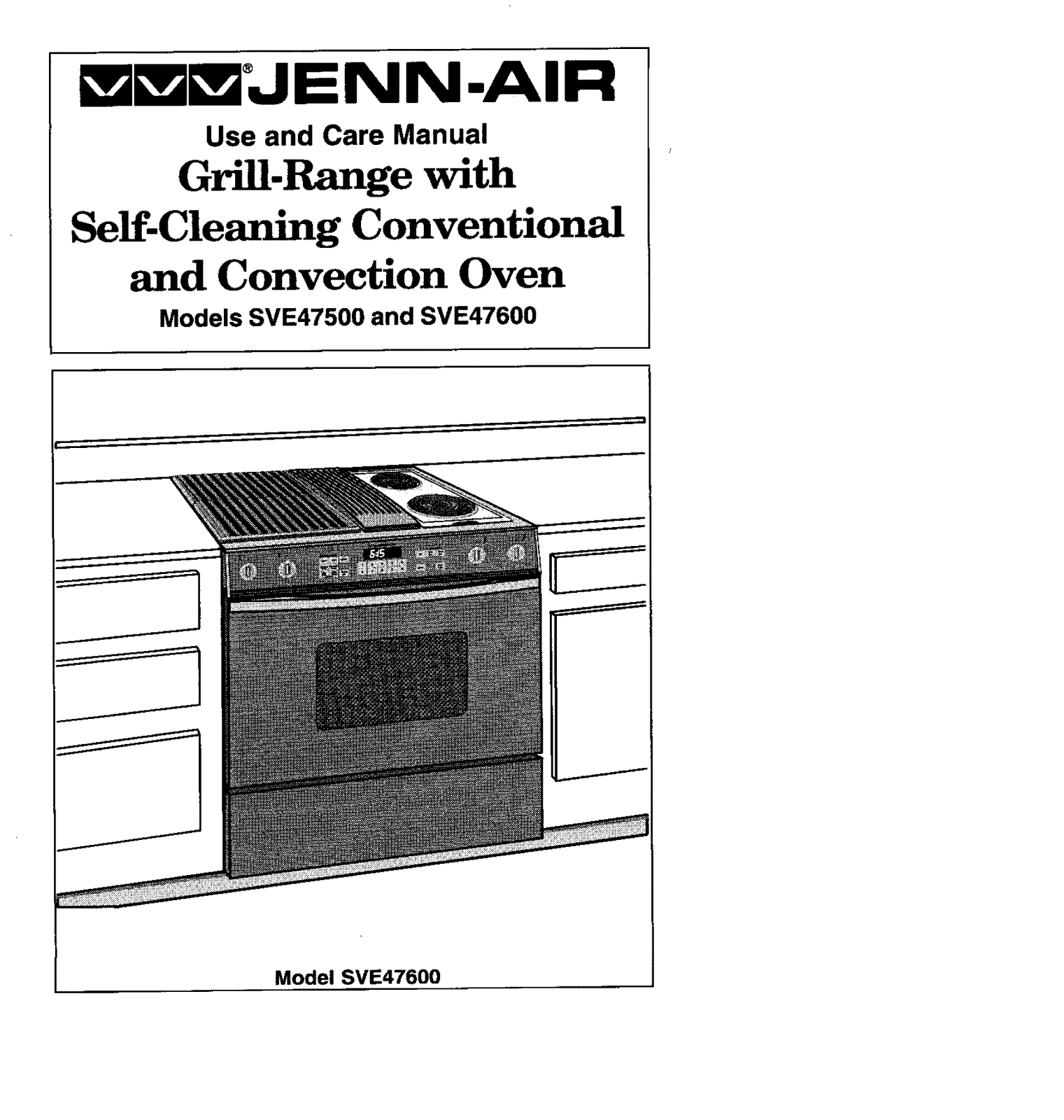 Jenn-Air SVE47600W, SVE47600B Owner’s Manual