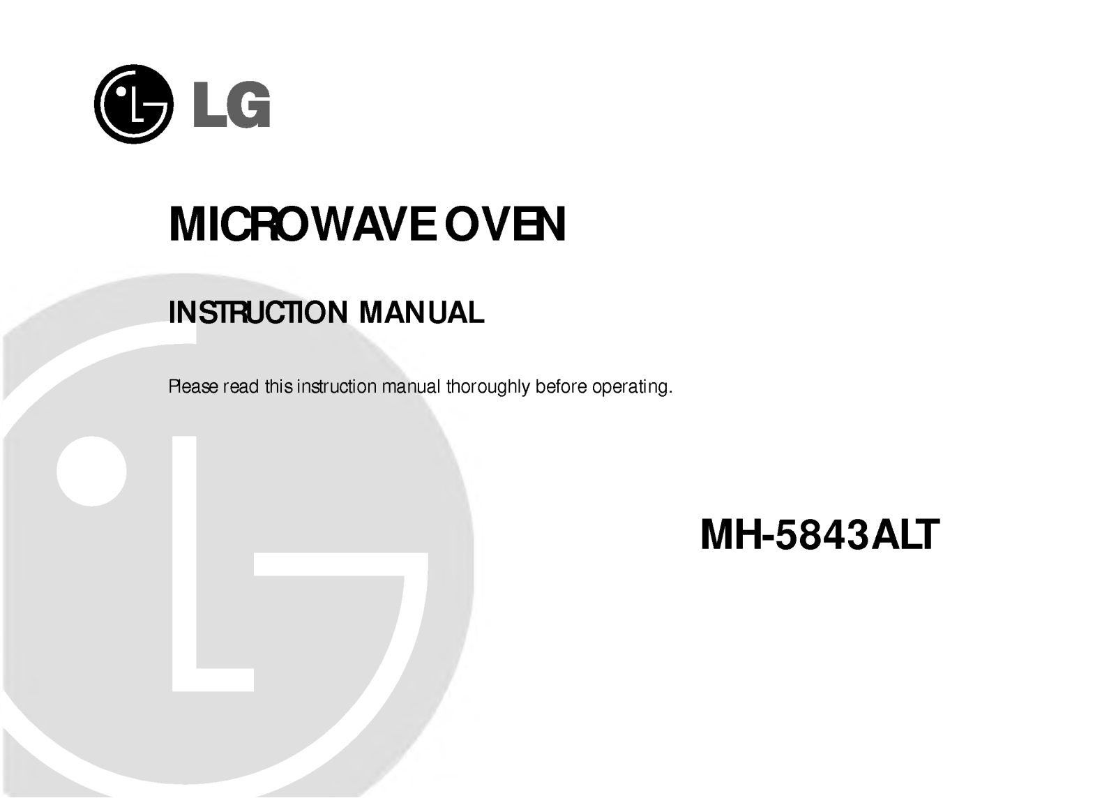 LG MH-5843ALT User Manual