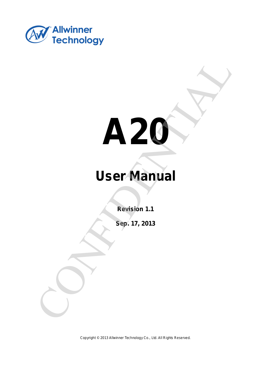 Allwinner Technology A20 User Manual - ManualMachine.com