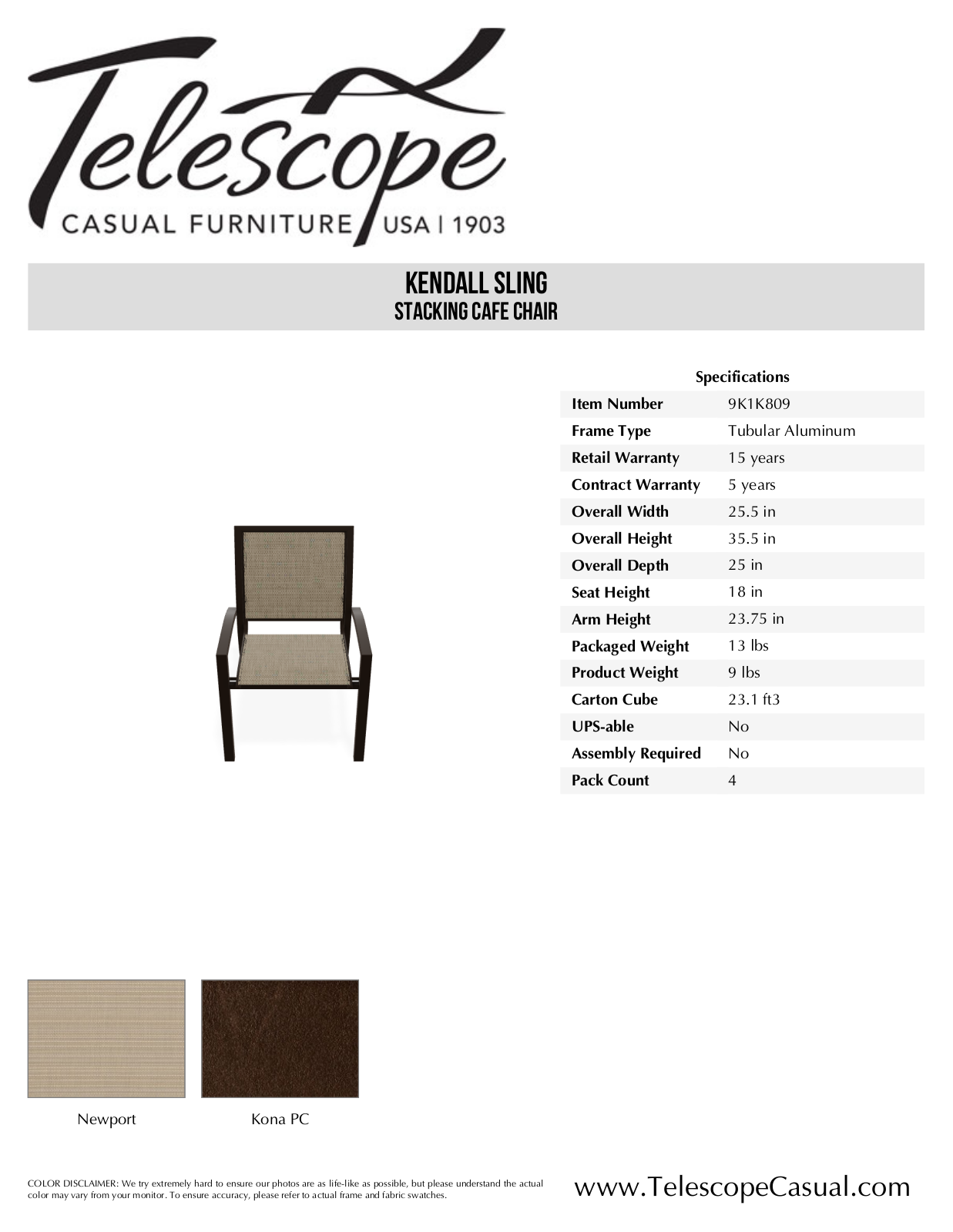 Telescope Casual TE2940 Specifications - ManualMachine.com