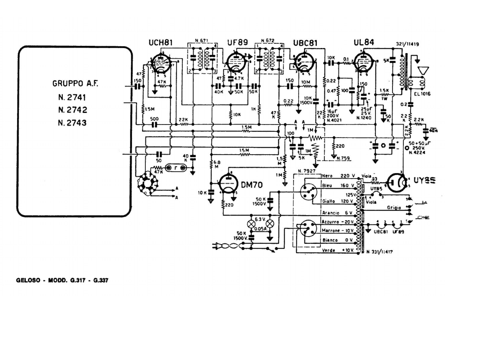 Geloso g317, g337 schematic