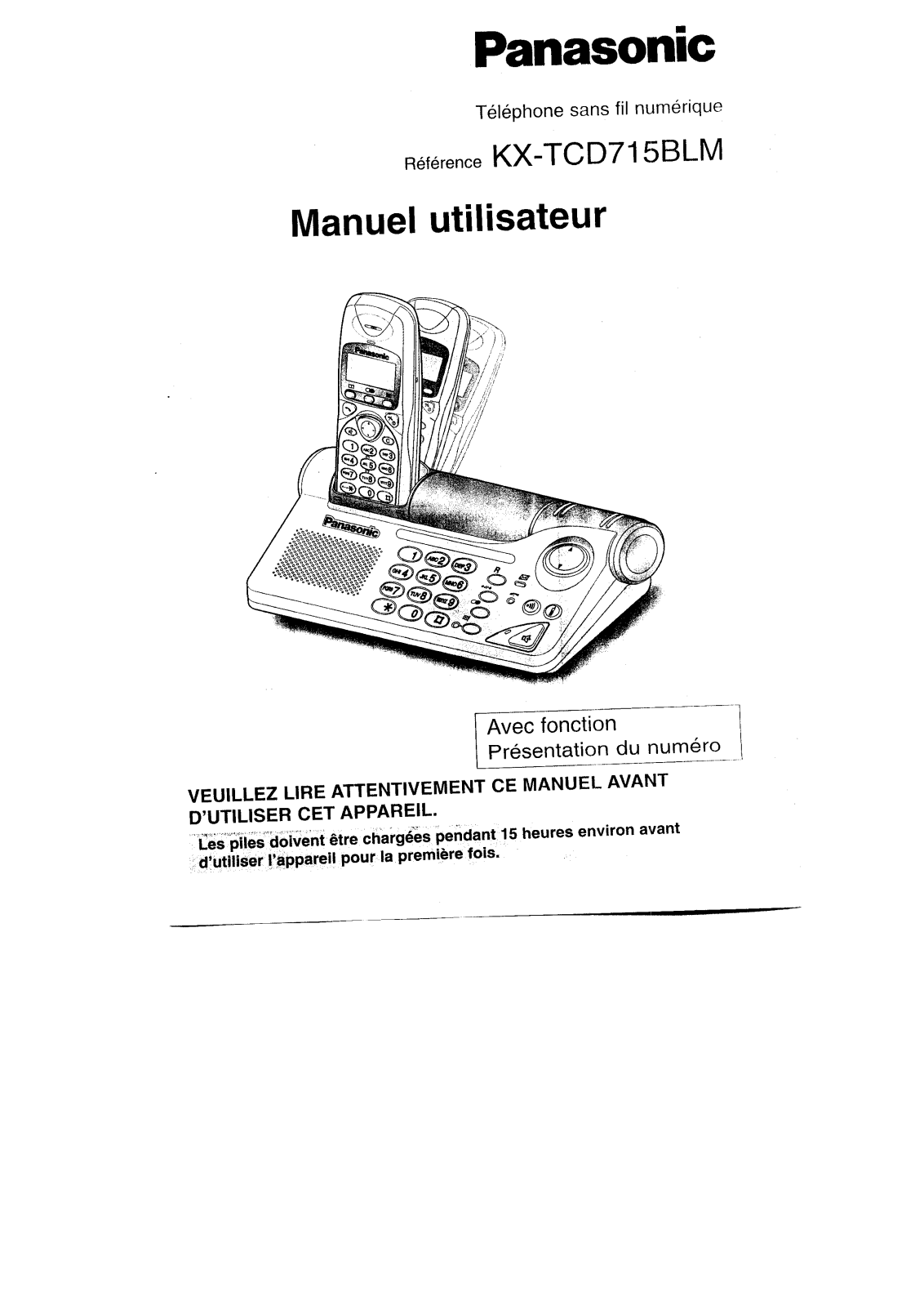 PANASONIC KX-TCD715 User Manual