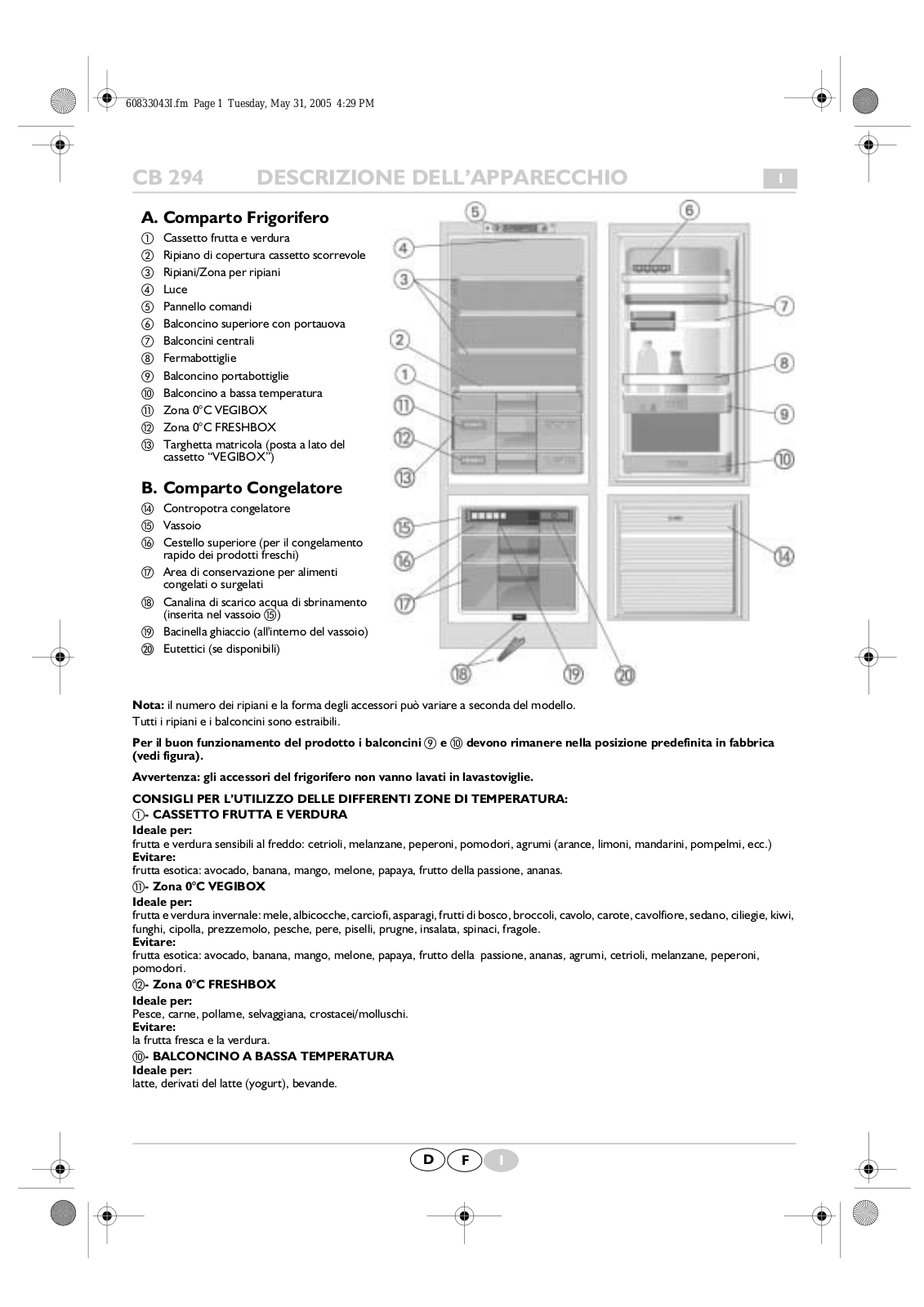 Whirlpool KGIO 3420/A-LH, KGIO 3420/A, KGIO 3425/A -LH, KGIO 3425/A PROGRAMS SHEET