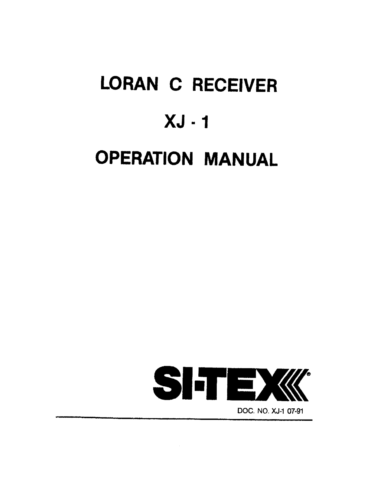 Si-tex XJ-1 User's Manual