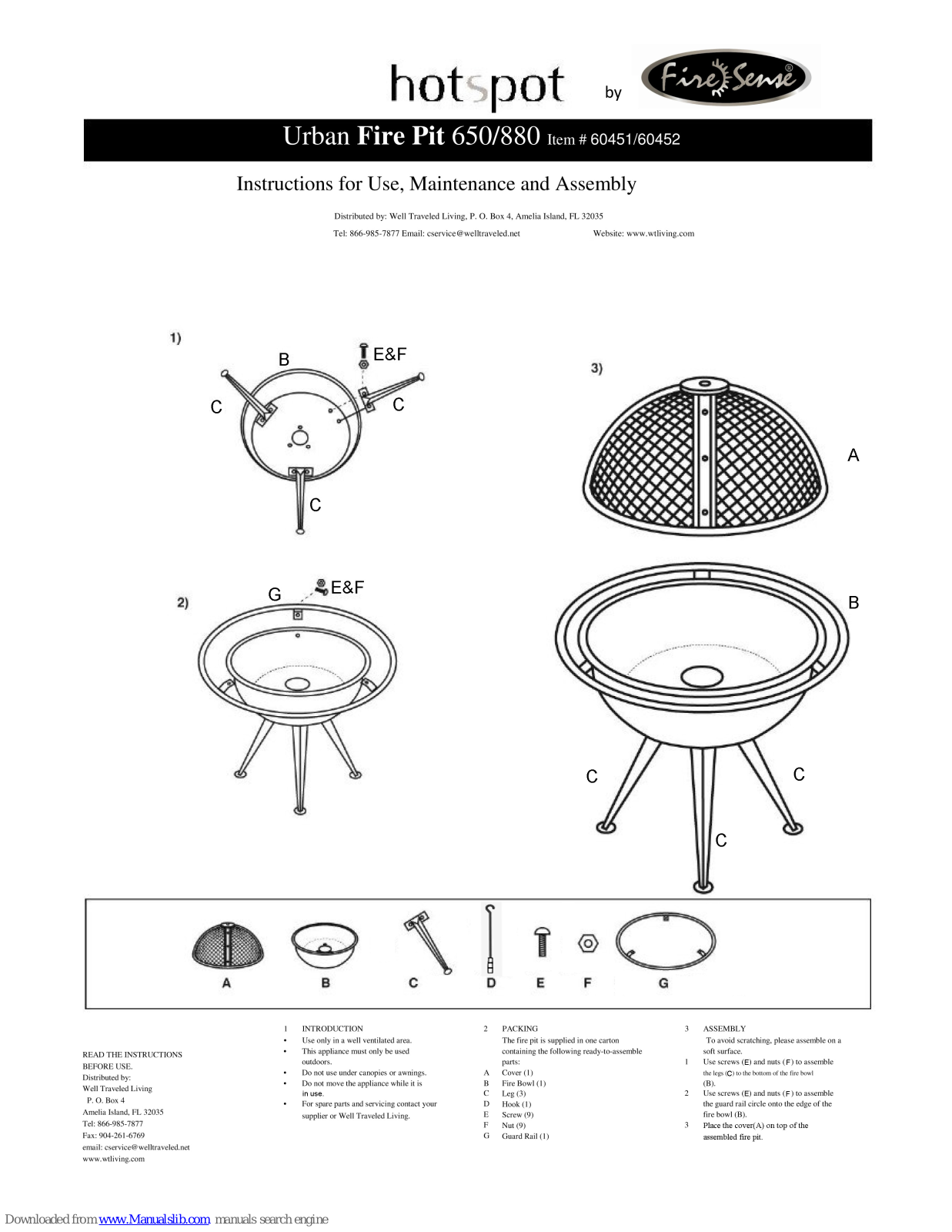 Hotspot 650, HOTSPOT 880, 880 Instructions For Use Manual