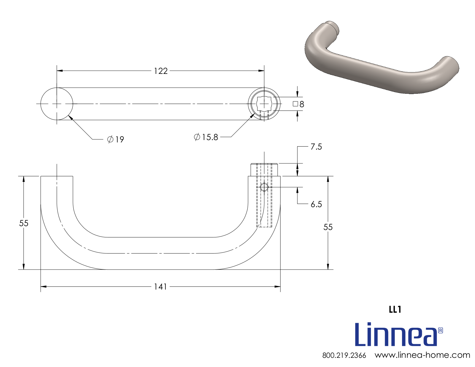 Linnea LNNE1539 Dimensions - ManualMachine.com