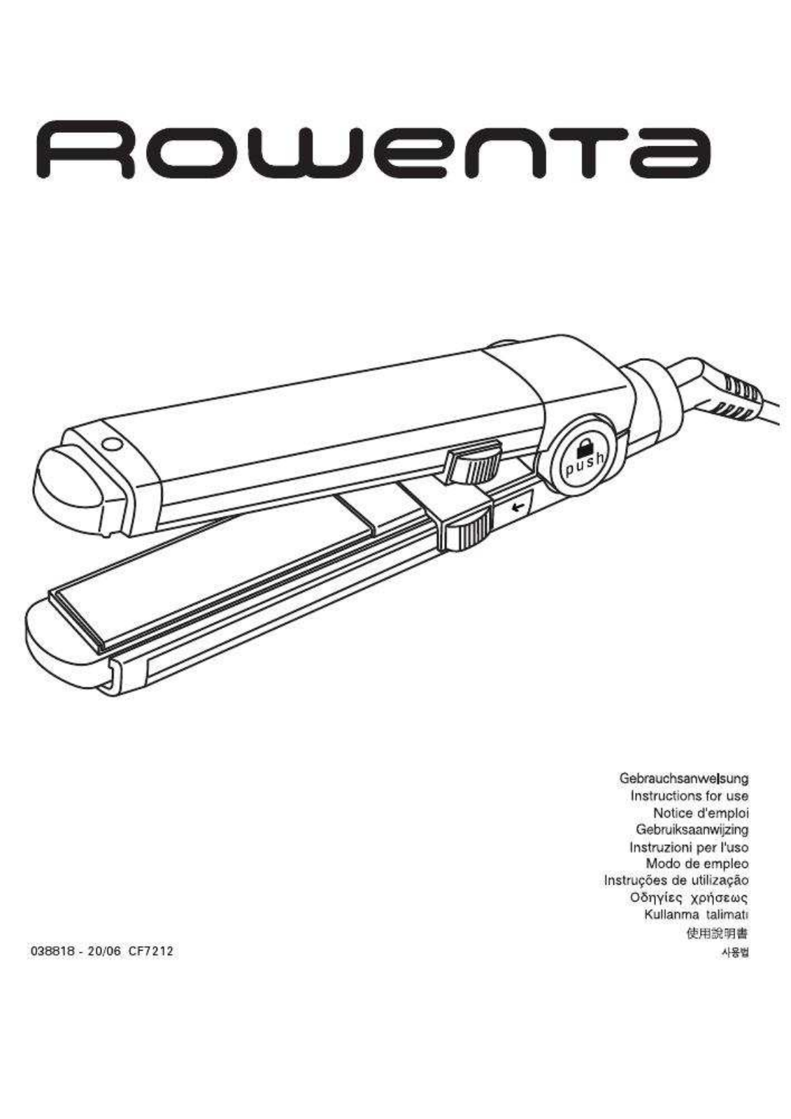 Rowenta CF7212 User manual