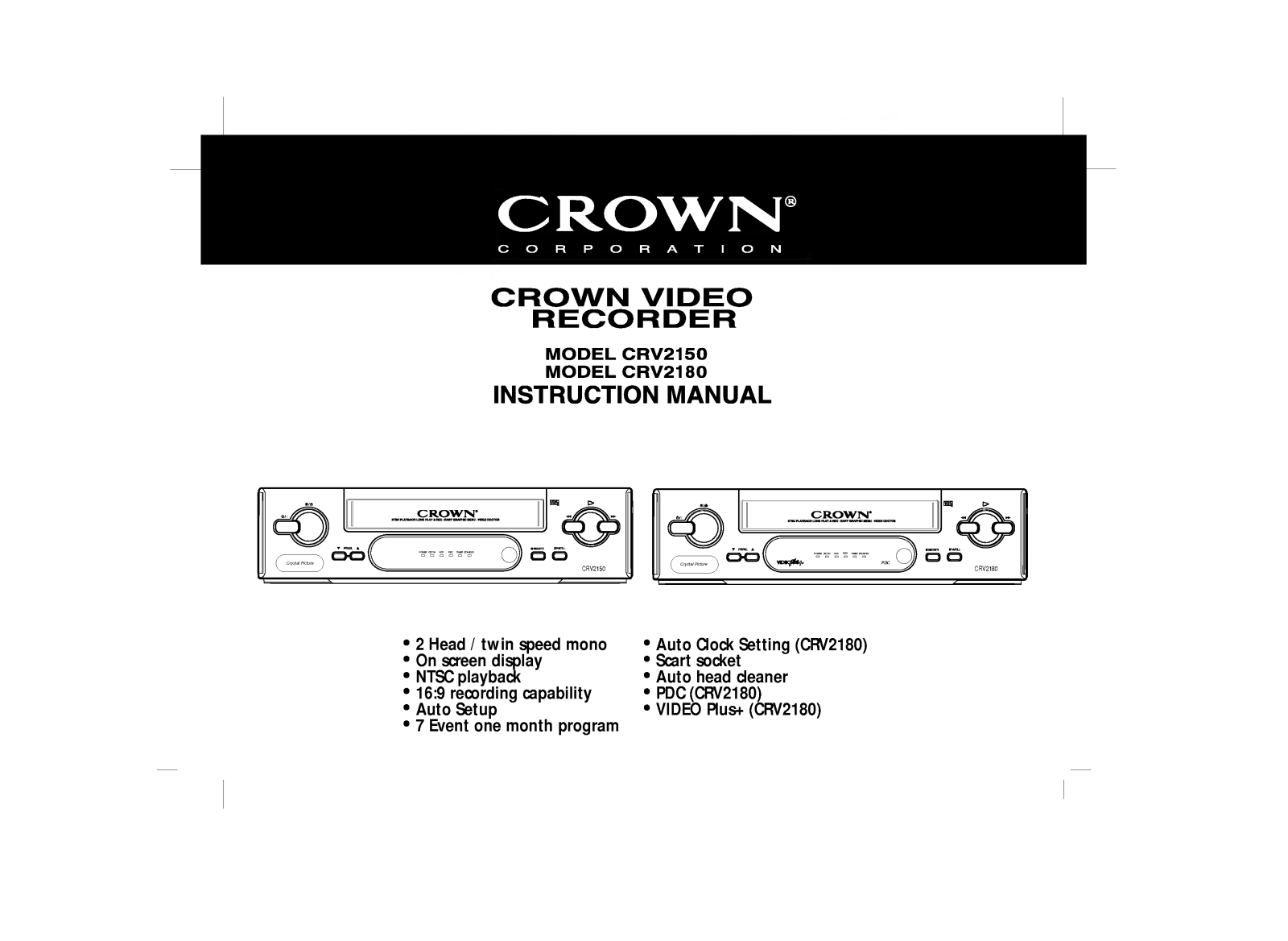 LG CRV2150, CRV2180 User Manual