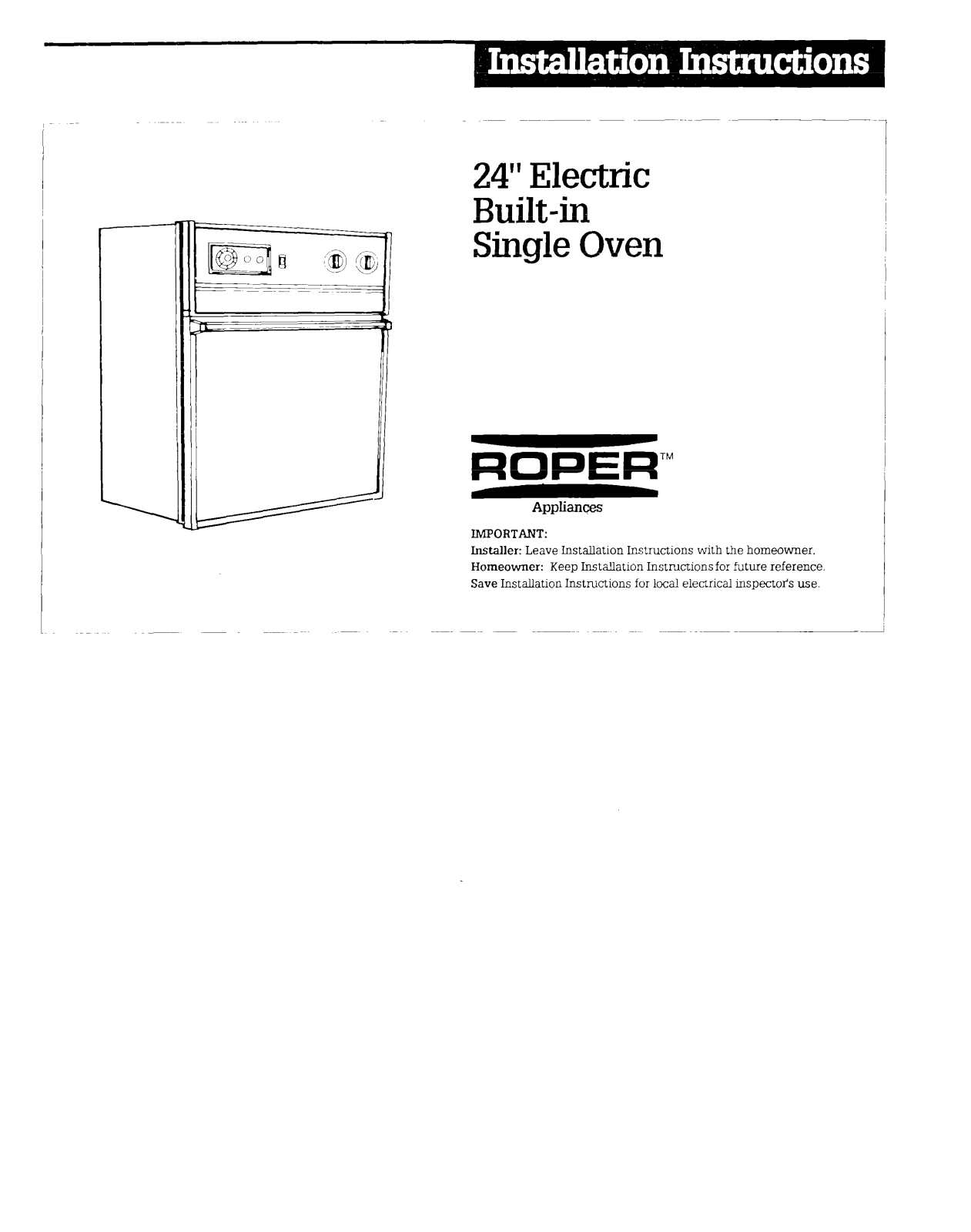 Roper Convection Oven User Manual - ManualMachine.com