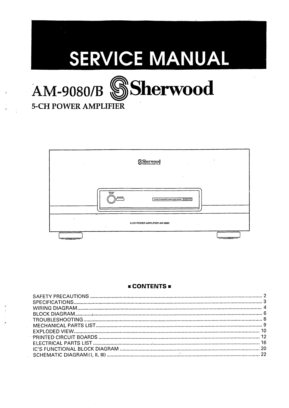 Sherwood AM-9080-B Service manual
