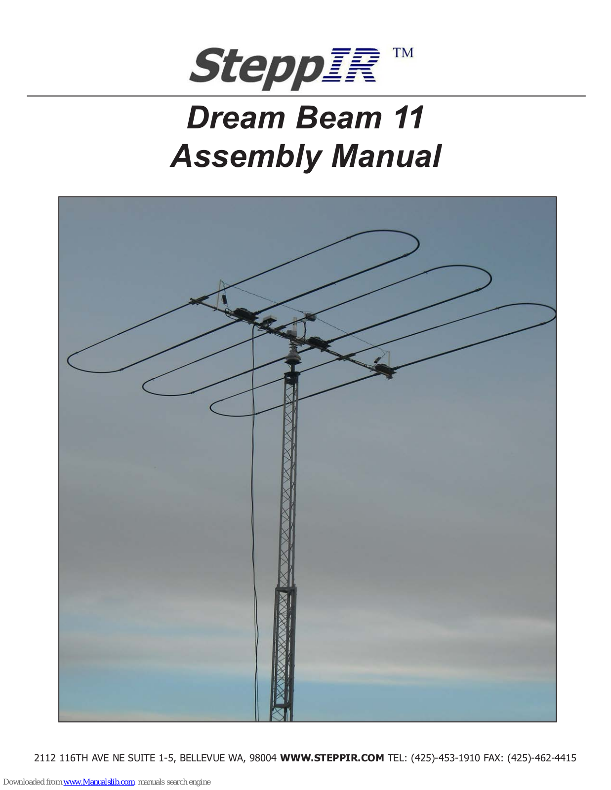 SteppIR Dream Beam 11, DB11 Yagi Assembly Manual - ManualMachine.com