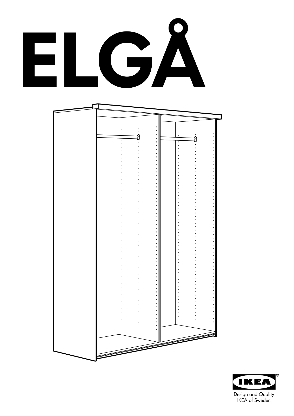 IKEA ELGÅ WARDROBE FRAME 57X23X80 User Manual