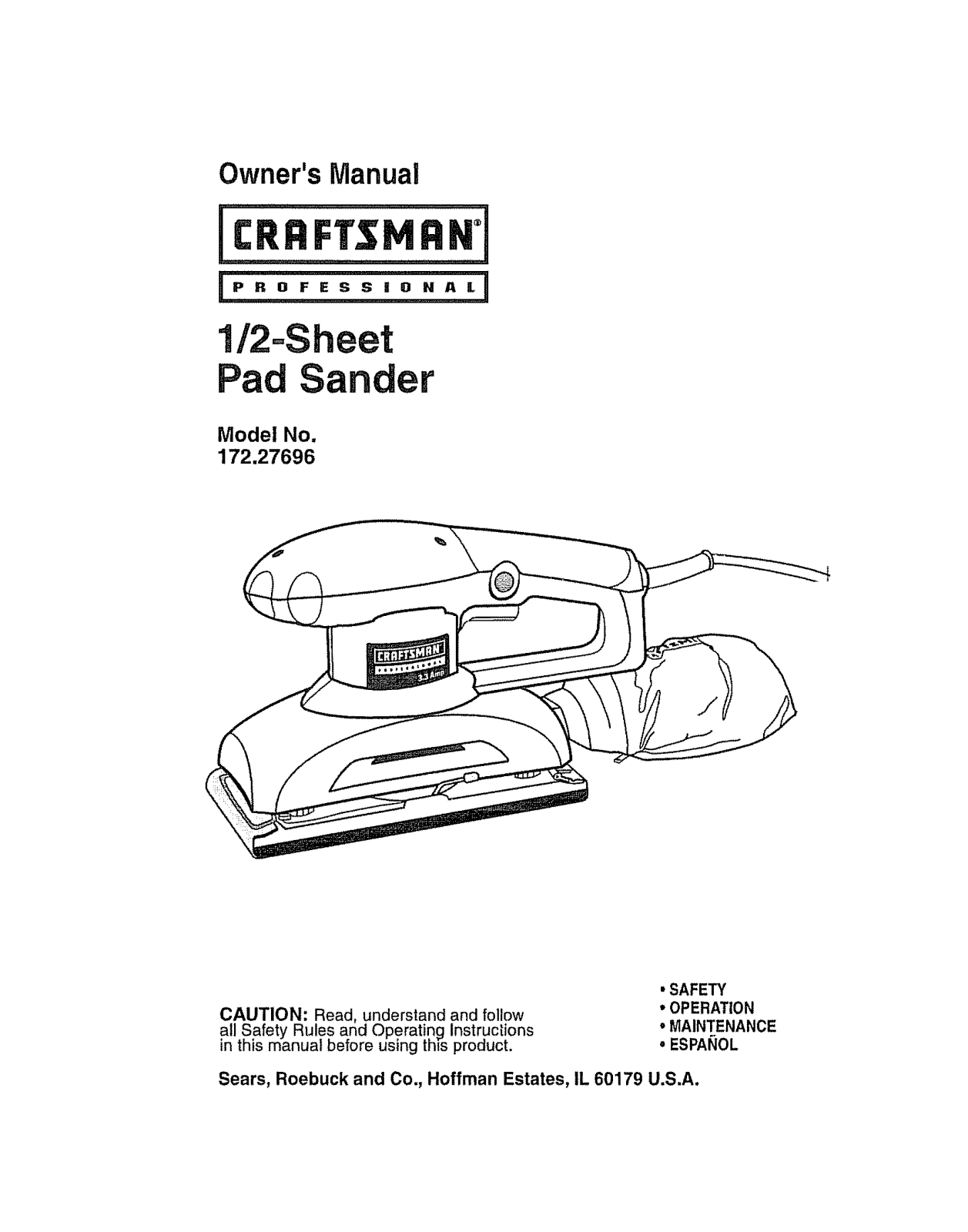 Craftsman 17227696, 172276960 Owner’s Manual