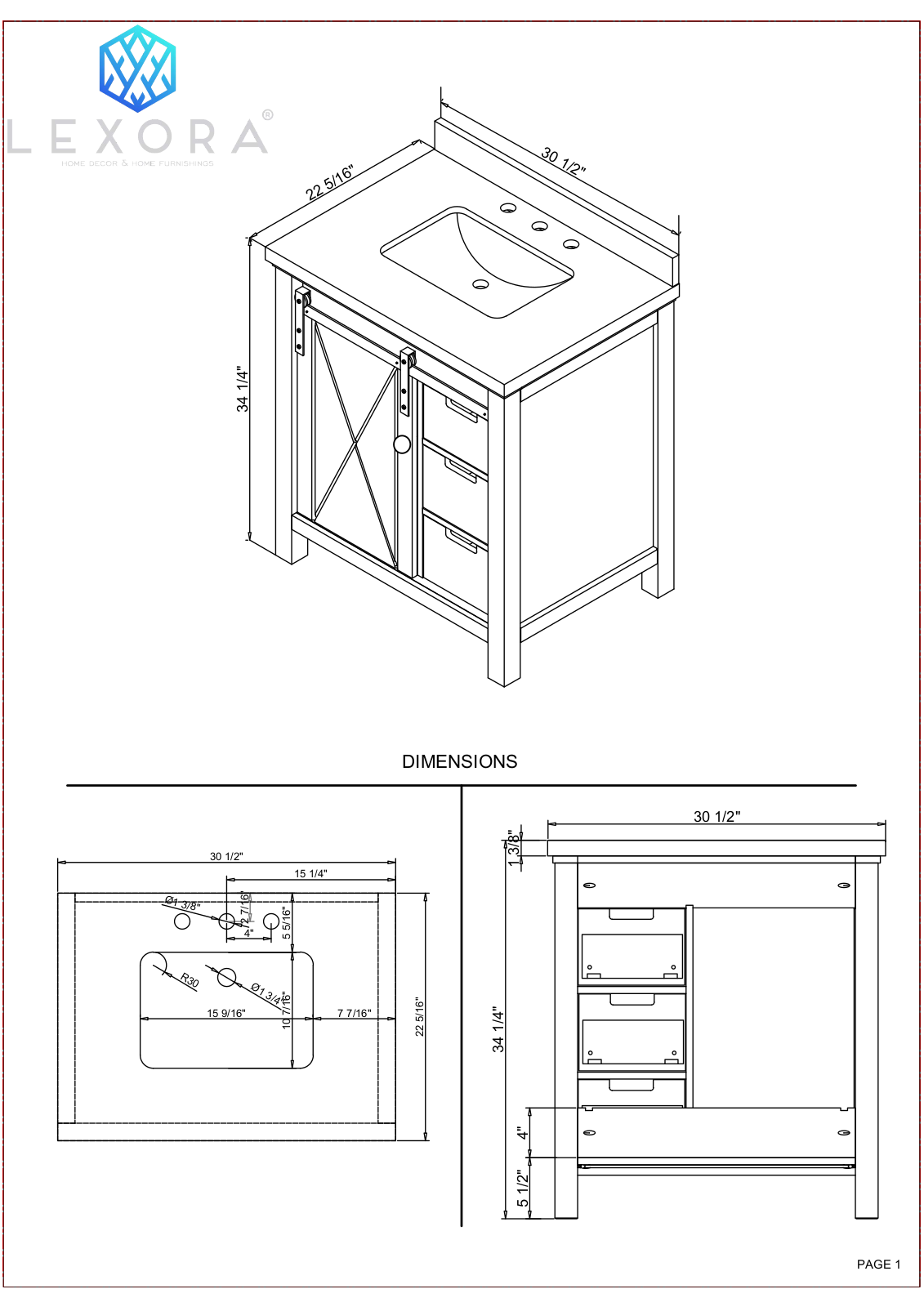 Lexora LM342230SC00M28, LM342230SCCSM28, LJ342284DD00M34, LJ342284DDDS000, LM342230SCCS000 Specifications - ManualMachine.com