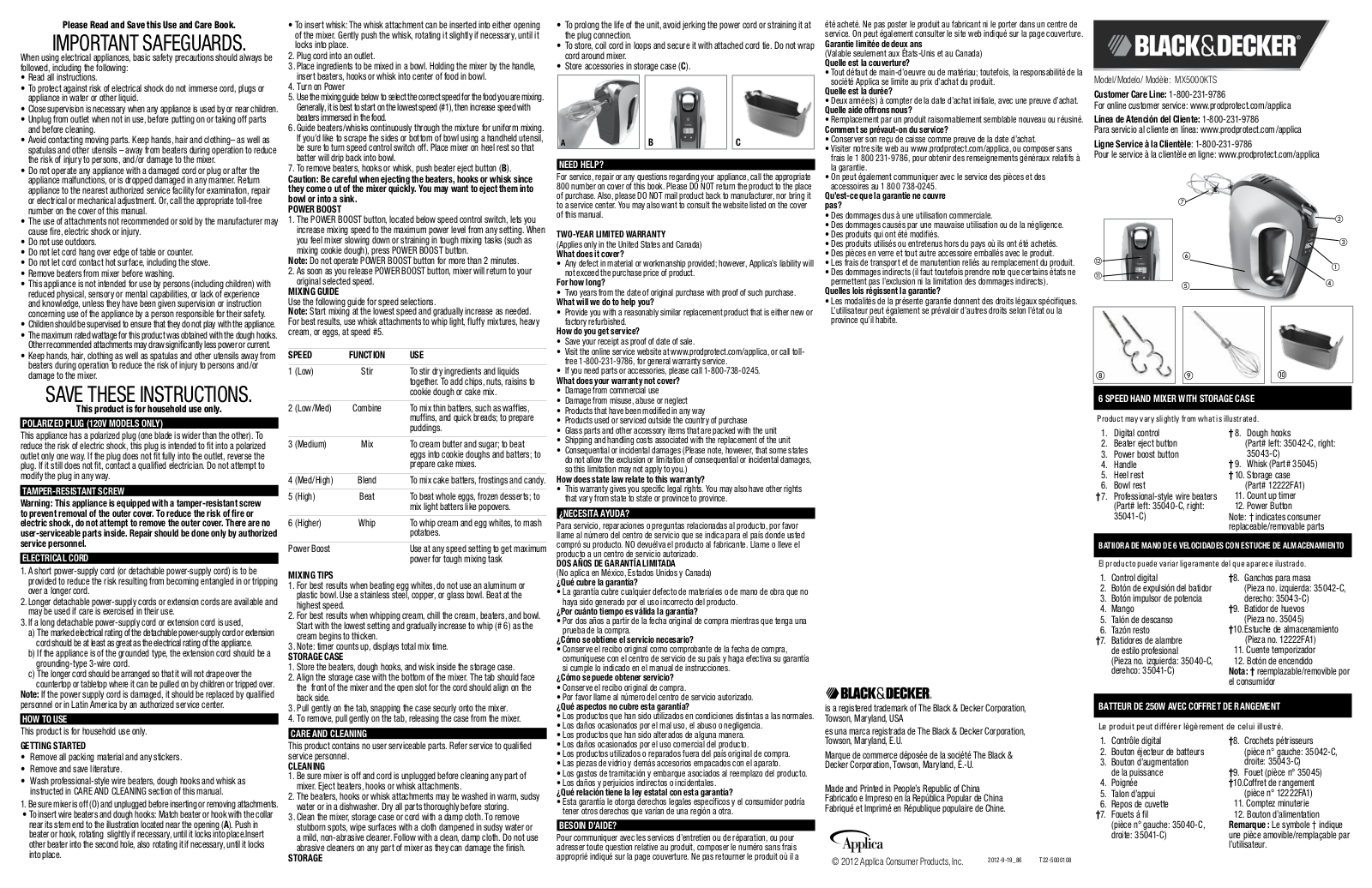 Black & Decker MX5000KTS User guide - ManualMachine.com