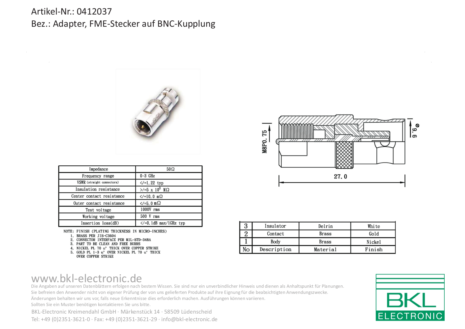 BKL BKL 0412037 Datasheet - ManualMachine.com