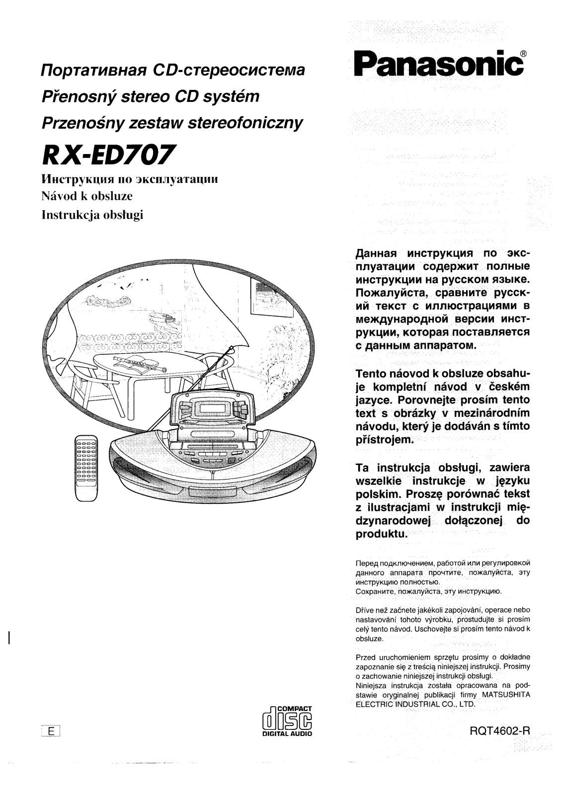 Panasonic RX-ED707 Operating Instruction