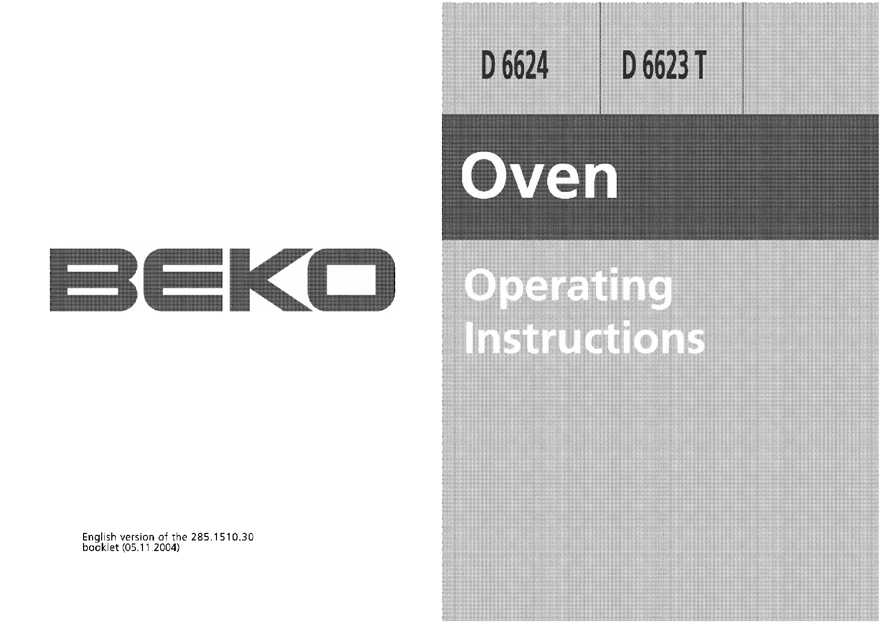 Beko D 6624 User Manual