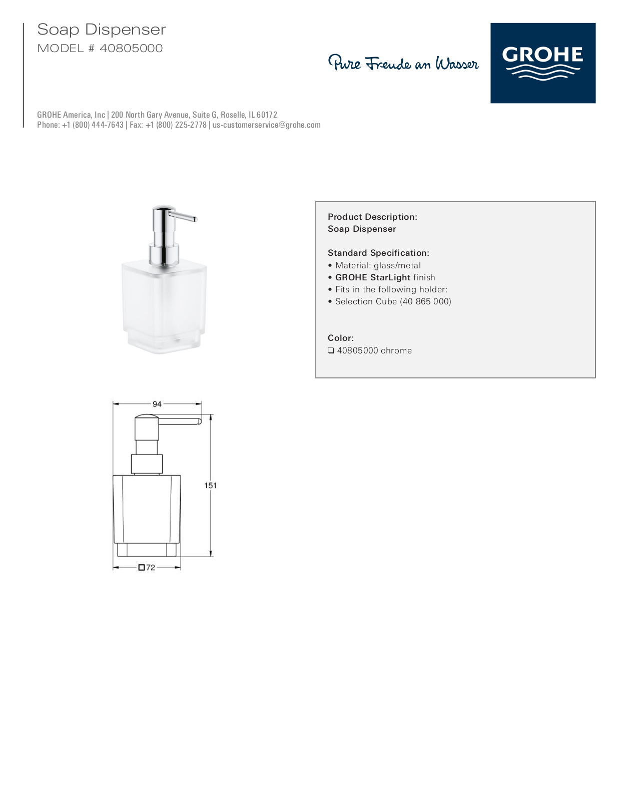 GROHE GRH5526 Specifications - ManualMachine.com