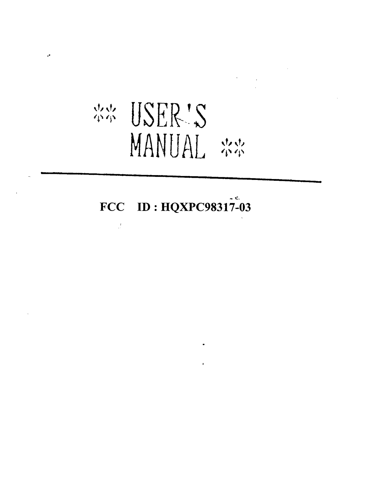 Sysgration PC98317 03 Users Manual