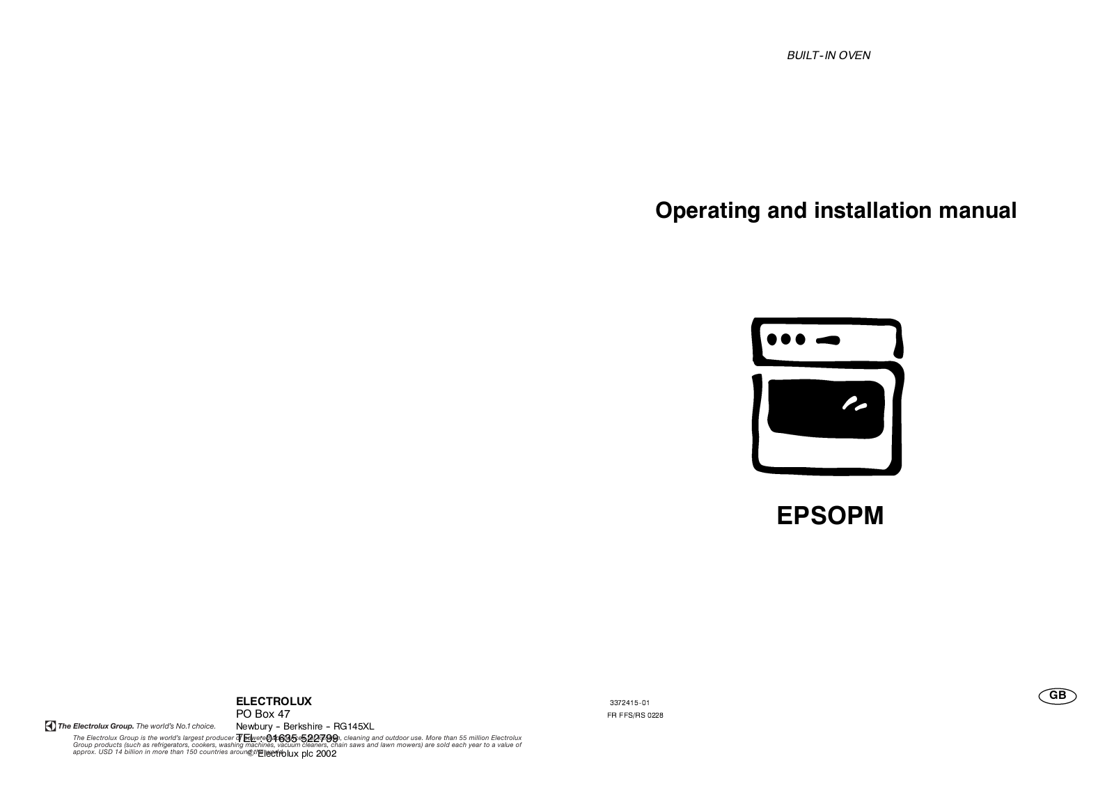 Electrolux EPSOPM SS User Manual