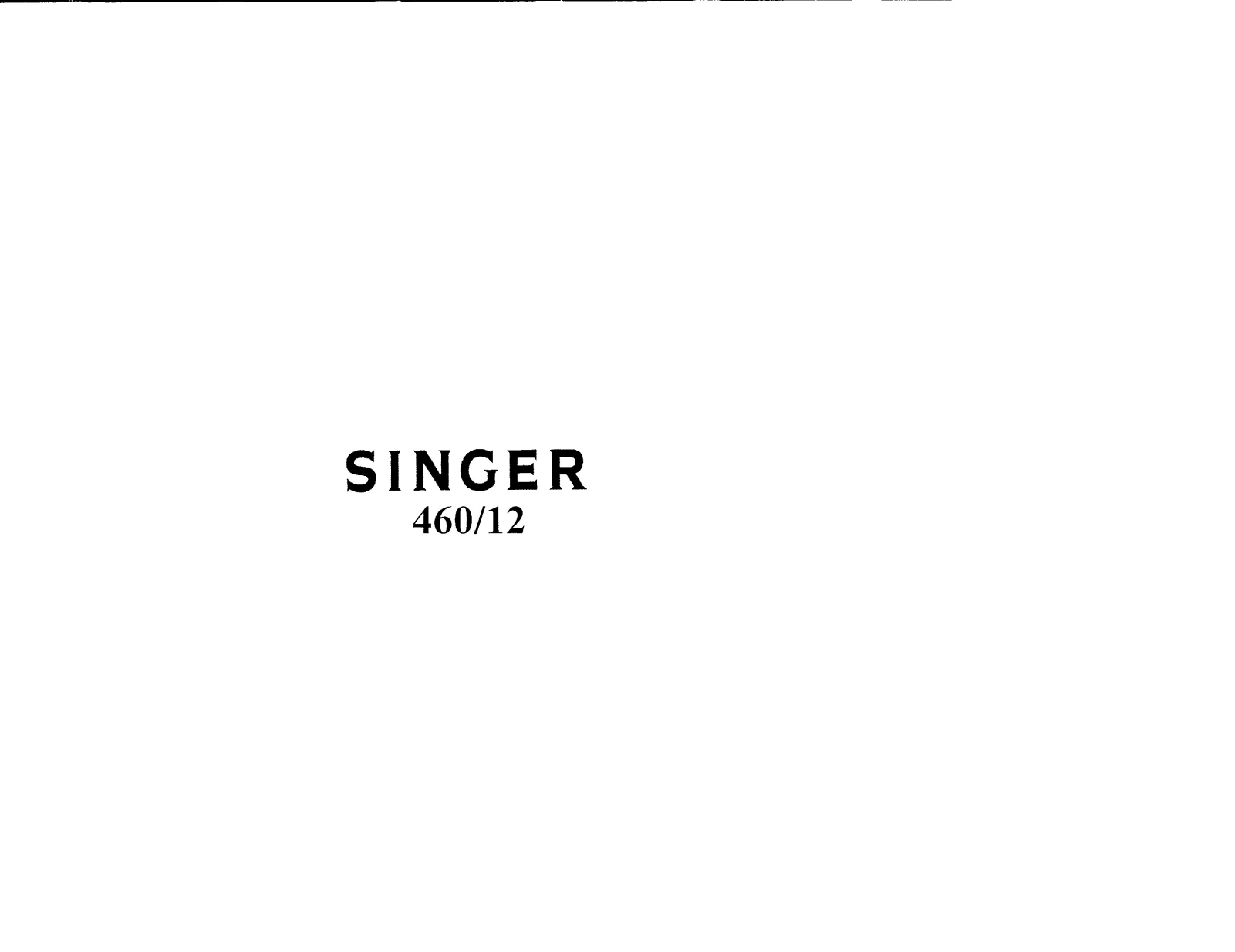 Singer 460-12 User Manual - ManualMachine.com
