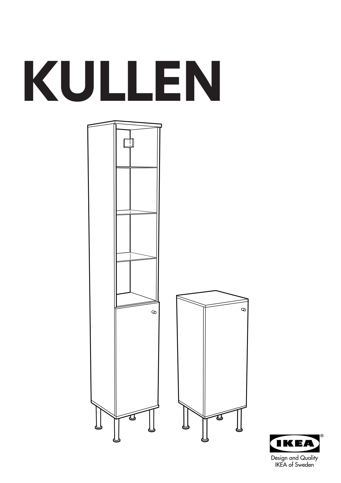 IKEA KULLEN BATHROOM FURNITURE SET-5 Assembly Instruction