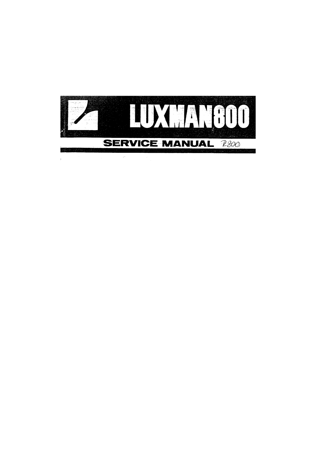 Luxman R-800 Service Manual