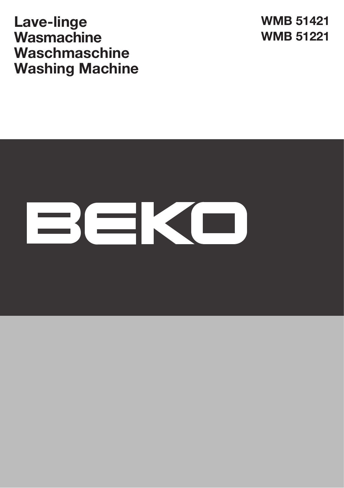 BEKO WMB51221S User Manual