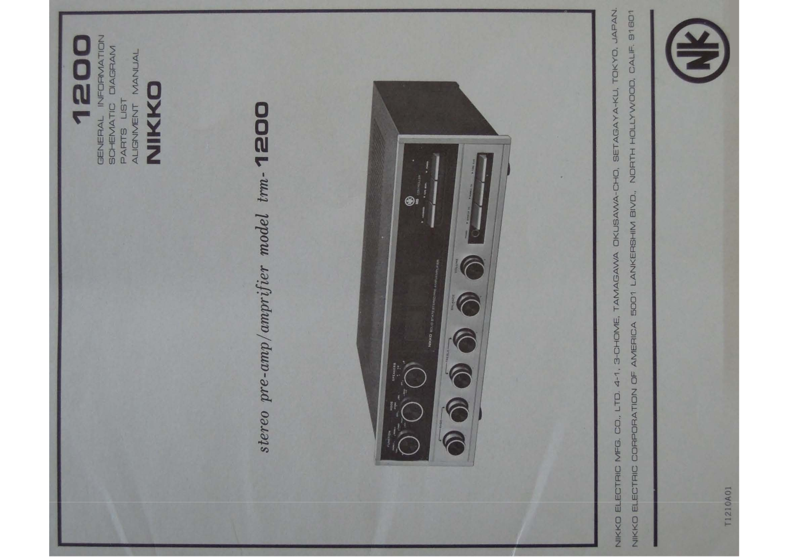 Nikko TRM-1200 Service Manual