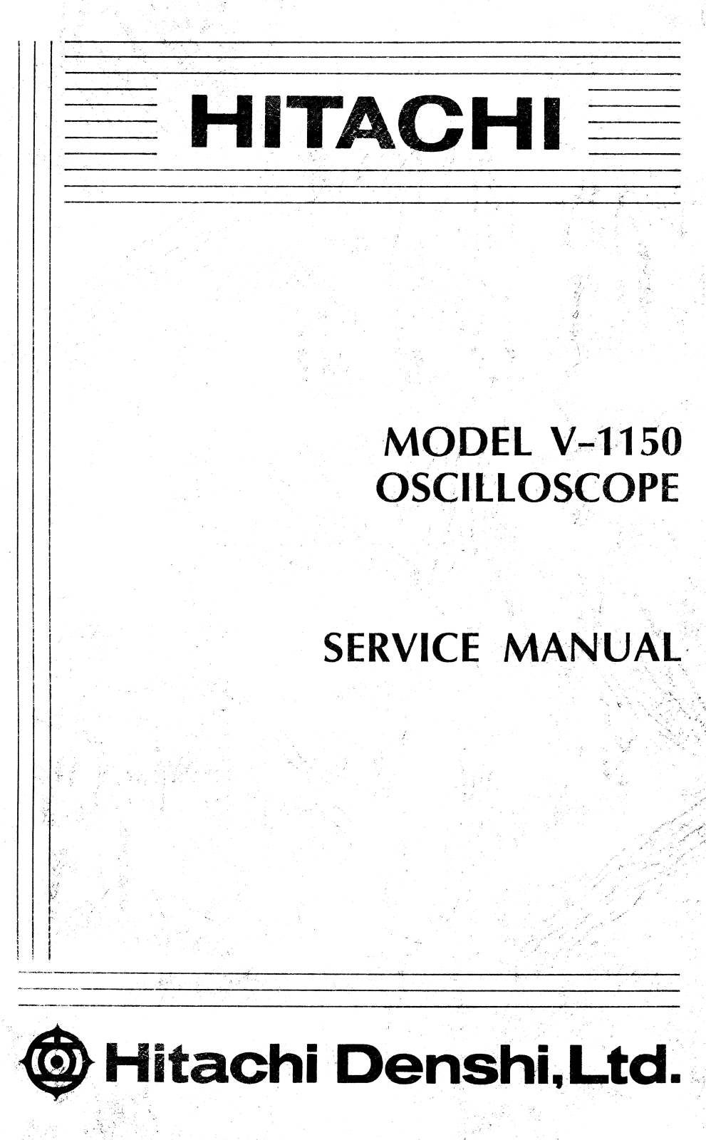 Hitachi V-1150 Service Manual