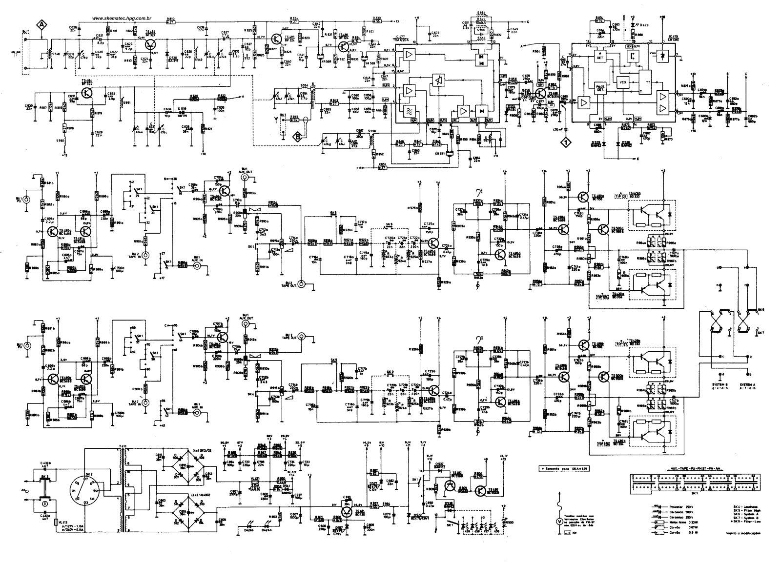 Philips AH-621 Schematic