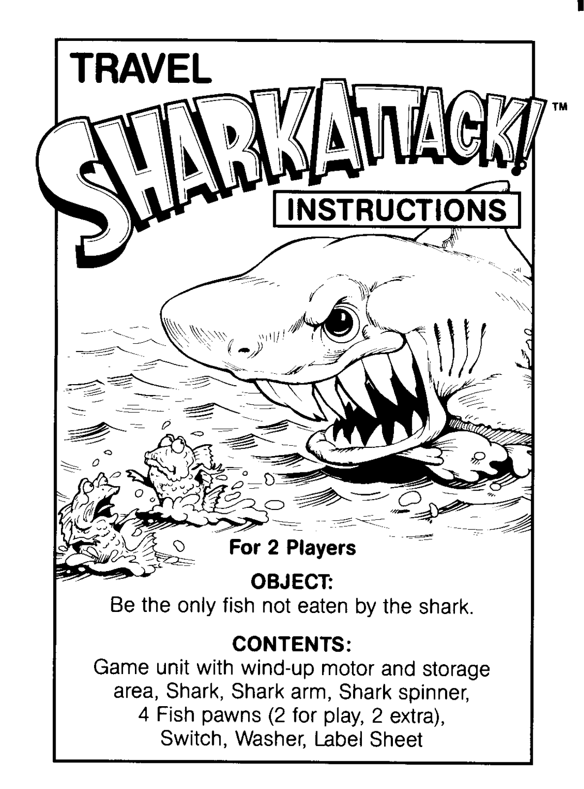 Hasbro SHARK ATTACK TRAVEL User Manual