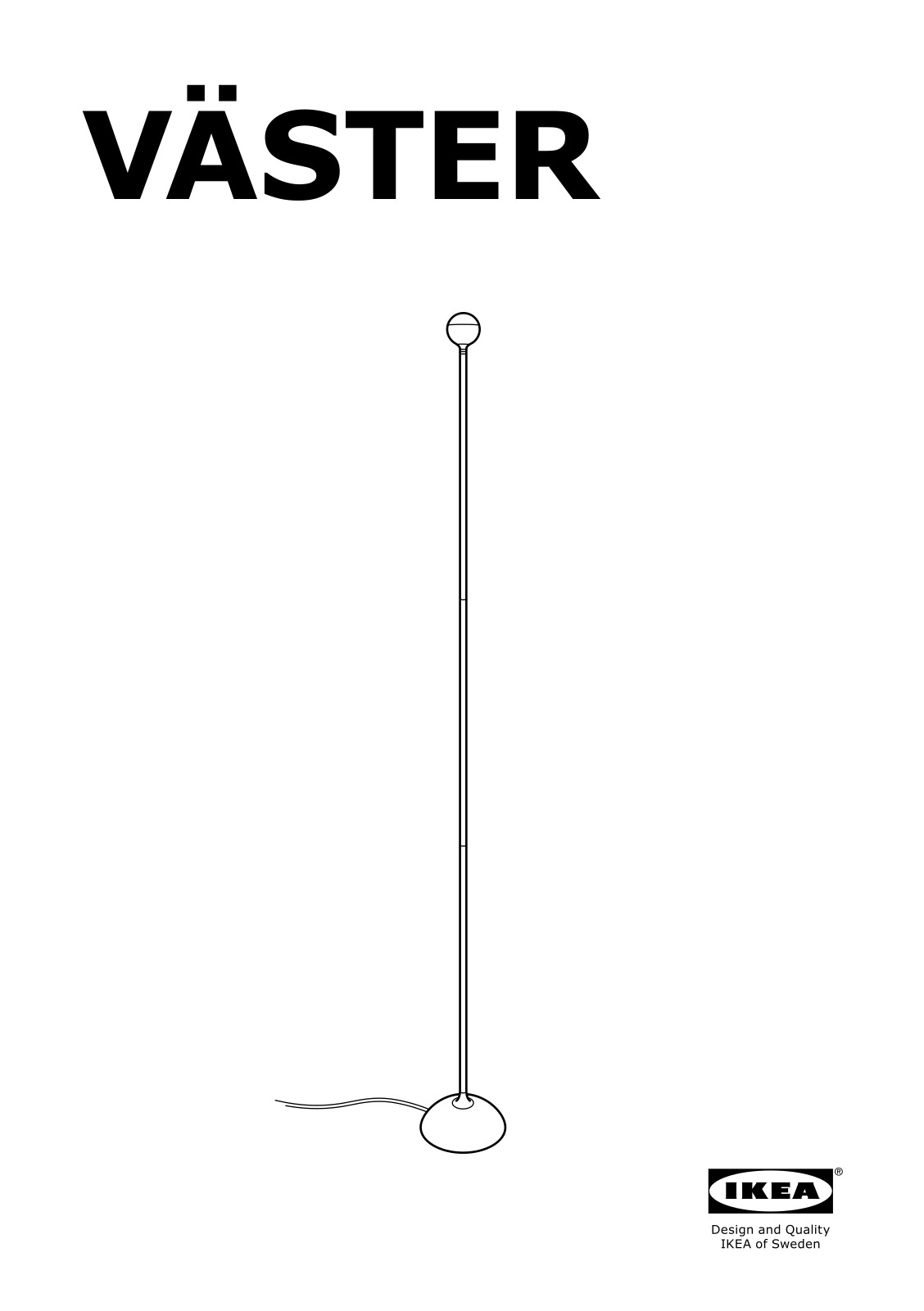 IKEA VASTER User Manual